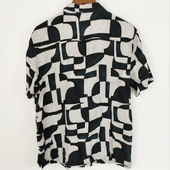 Kuwalla Beach Shirt Abstract Print Shirt Large - Picture 7 of 8